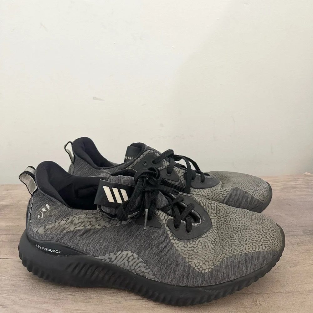 Adidas Mens Alphabounce HPC DA9561 Black Running Shoes Sneakers Size 9